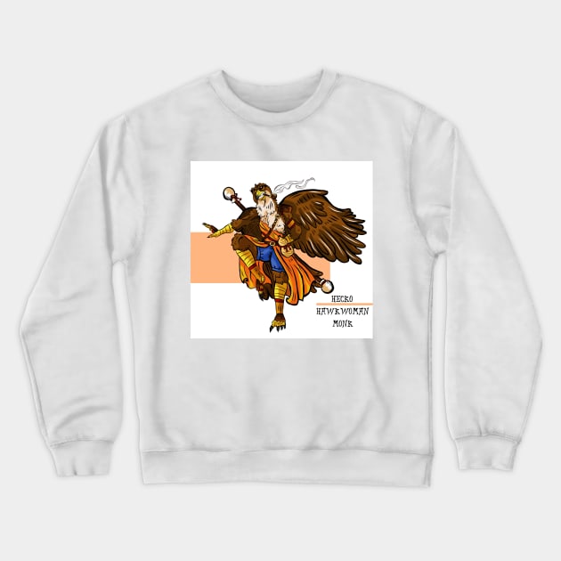 Hawkwoman monk Crewneck Sweatshirt by HelenianaX